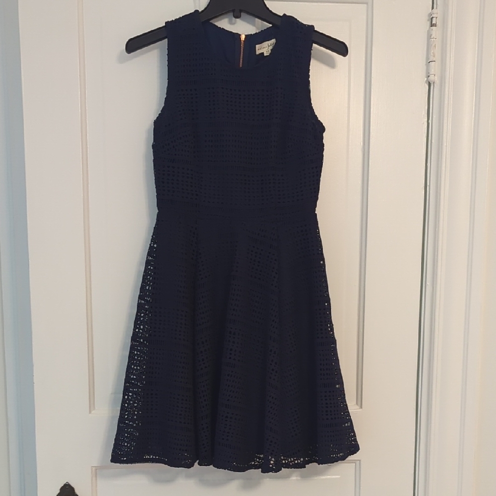 Maison Jules Midnight Blue Eyelet Dress